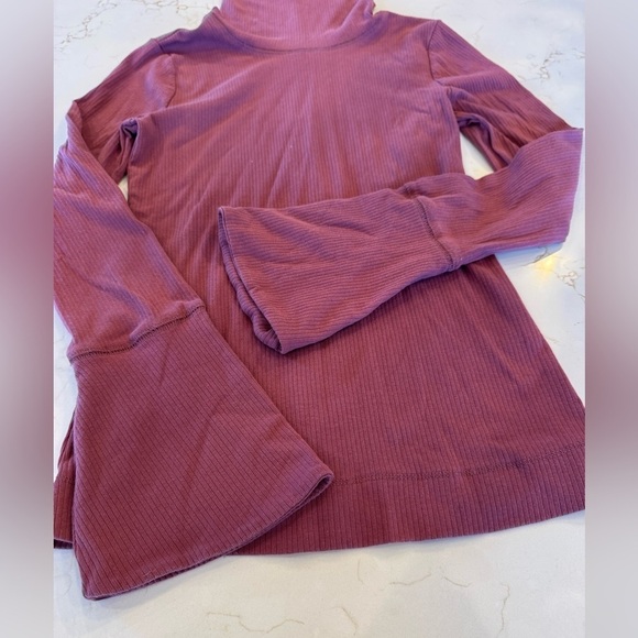Free People Intimately Bell Sleeve Turtleneck Smokey Wings / medium - Picture 2 of 11